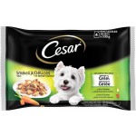 Cesar Pouch Multipack Smakelijk Vers 4x100 g - Hondenvoer - Mix&Gelei