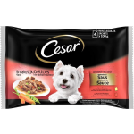 Cesar Pouch Multipack Smakelijk Vers 4x100 g - Hondenvoer - Mix&Saus