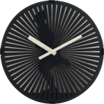 Nextime Wandklok Running Men Ø30,5 Plastic Motion - Zwart