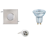 Osram - Led Spot Set - Parathom Par16 940 36d - Aigi - Gu10 Fitting - Waterdicht Ip65 - Dimbaar - Inbouw Vierkant - Mat