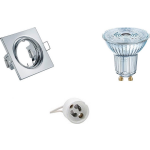 Osram - Led Spot Set - Parathom Par16 940 36d - Gu10 Fitting - Dimbaar - Inbouw Vierkant - Glans Chroom - 5.5w -