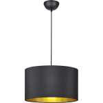 BES LED Led Hanglamp - Hangverlichting - Trion Hostons - E27 Fitting - Rond - Mat - Textiel - Zwart