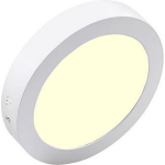 BES LED Led Downlight - Opbouw Rond 12w - Warm 3000k - Mat Aluminium - Ø170mm - Wit