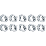 BES LED Spot Armatuur 10 Pack - Trion - Gu10 Fitting - Inbouw Rond - Glans Chroom Aluminium - Kantelbaar Ø83mm