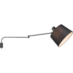 BES LED Led Wandlamp - Wandverlichting - Trion Badi - E27 Fitting - Rond - Mat - Aluminium - Zwart