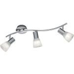 BES LED Led Plafondspot - Trion Levino - E14 Fitting - Warm 3000k - 3-lichts - Rechthoek - Mat Nikkel - Aluminium - Wit