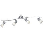 BES LED Led Plafondspot - Trion Levino - E14 Fitting - Warm 3000k - 4-lichts - Rechthoek - Mat Nikkel - Aluminium - Wit