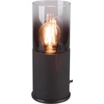 BES LED Led Tafellamp - Tafelverlichting - Trion Borin - E27 Fitting - Rond - Mat - Aluminium - Zwart