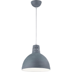 BES LED Led Hanglamp - Hangverlichting - Trion Sicano - E27 Fitting - Rond - Beton - Aluminium - Grijs
