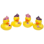 4x Badeendjes Prinsessen Badspeelgoed 5 Cm - Speelgoed - Badspeeltjes - Badeendjes
