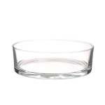 Lage Schaal/vaas Transparant Rond Glas 8 X 25 Cm - Cilindervormig - Glazen Vazen - Woonaccessoires