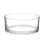 Lage Schaal/vaas Transparant Rond Glas 8 X 19 Cm - Cilindervormig - Glazen Vazen - Woonaccessoires