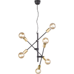 BES LED Led Hanglamp - Trion Ross - E27 Fitting - 6-lichts - Rond - Mat - Aluminium - Goud