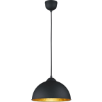 BES LED Led Hanglamp - Trion Jin - E27 Fitting - Rond - Mat Aluminium - Zwart