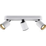 BES LED Led Plafondspot - Trion Pirlo - Gu10 Fitting - 3-lichts - Rechthoek - Mat - Aluminium - Wit