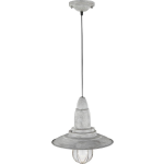 BES LED Led Hanglamp - Hangverlichting - Trion Fisun - E27 Fitting - Rond - Antiek - Aluminium - Grijs