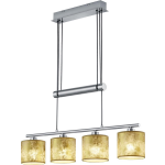 BES LED Led Hanglamp - Trion Gorino - E14 Fitting - 4-lichts - Rechthoek - Mat - Aluminium - Goud