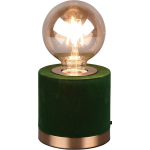 BES LED Led Tafellamp - Tafelverlichting - Trion Juda - E27 Fitting - Rond - Mat - Fluweel - Groen