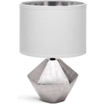 BES LED Led Tafellamp - Tafelverlichting - Aigi Uynimo Xl - E14 Fitting - Rond - Mat/zilver - Keramiek - Wit