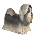 Clayre & Eef Decoratie Hond 6h1924 24*12*20 Cm - Meerkleurig Hout / - Bruin