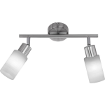 BES LED Led Plafondspot - Trion Jolin - E14 Fitting - 8w - Warm 3000k - 2-lichts - Rond - Mat Nikkel - Aluminium - Wit