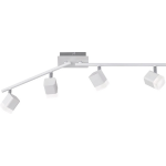 BES LED Led Plafondspot - Trion Ribon - 16w - Warm 3000k - 4-lichts - Rechthoek - Mat - Aluminium - Wit