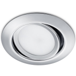 BES LED Led Spot - Inbouwspot - Trion Roluno - 5w - Warm 3000k - Rond - Mat Chroom - Aluminium - Ø80 - Wit