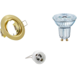 Osram - Led Spot Set - Parathom Par16 930 36d - Gu10 Fitting - Dimbaar - Inbouw Rond - Mat Goud - 3.7w - Warm 3000k - Wit