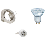 Osram - Led Spot Set - Parathom Par16 930 36d - Gu10 Fitting - Dimbaar - Inbouw Rond - Mat Nikkel - 3.7w - Warm - Wit