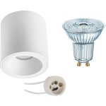 Osram - Opbouwspot Set - Parathom Par16 940 36d - Pragmi Cliron Pro - Gu10 Fitting - Dimbaar - Opbouw Rond - Mat - - Wit