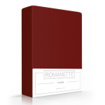 Romanette Laken 100% Katoen Bordeaux 100% Katoen 1-persoons Laken 150x250 - Rood