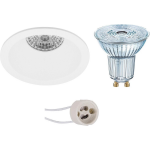 Osram - Led Spot Set - Parathom Par16 940 36d - Pragmi Pollon Pro - Gu10 Fitting - Dimbaar - Inbouw Rond - Mat - - Wit