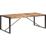 Vidaxl Eettafel 220x100x75 Cm Massief Hout Met Sheesham Afwerking - Bruin