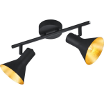 BES LED Led Plafondspot - Trion Nana - E14 Fitting - 2-lichts - Rond - Mat - Aluminium - Zwart