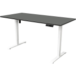 IVOL Elektrisch Verstelbaar Bureau - 140x80 Cm - Single Motor - / Antraciet - Wit