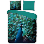 Pure Peacock 2-persoons (200 x 200/220 cm + 2 kussenslopen) Dekbedovertrek - Blauw