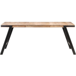 Vidaxl Eettafel 180x90x76 Cm Massief Mangohout - Bruin