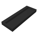 Best Design Nero wastafel 120x50x11cm zonder kraangat mat 4011430 - Zwart
