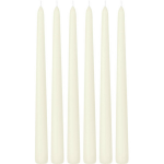 Trend Candles 6x Ivoorte Dinerkaarsen 30 Cm 13 Branduren - Geurloze Kaarsen - Tafelkaarsen/kandelaarkaarsen - Wit