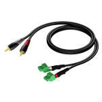 Procab CLA832 Classic 2x terminal block - 2x RCA male 0.5 meter