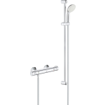 Grohe Grohtherm-800 comfortset met douchekraan thermostatisch met koppelingen met New Tempesta glijstangcombinatie 90cm chroom/wit 34566001