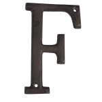 Clayre & Eef Ijzeren Letter F 6y0840-f 13 Cm - Ijzer Decoratie - Bruin