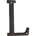 Clayre & Eef Ijzeren Letter L 6y0840-l 13 Cm - Ijzer Decoratie - Bruin