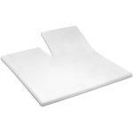 Damai Splittopper Single Split Hoeslaken Biologisch Katoen Satijn - White 180x220cm - Wit