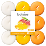 Bolsius Geurkaarsen Theelicht Mango Oranje/wit 18 Stuks - Geel