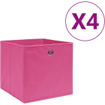 Vidaxl Opbergboxen 4 St 28x28x28 Cm Nonwoven Stof - Rosa