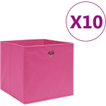 Vidaxl Opbergboxen 10 St 28x28x28 Cm Nonwoven Stof - Rosa