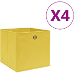 Vidaxl Opbergboxen 4 St 28x28x28 Cm Nonwoven Stof - Amarillo