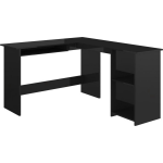 Vidaxl Hoekbureau L-vormig 120x140x75 Cm Spaanplaat Hoogglans - Zwart