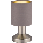 BES LED Led Tafellamp - Tafelverlichting - Trion Garno - E14 Fitting - Rond - Mat - Aluminium - Bruin